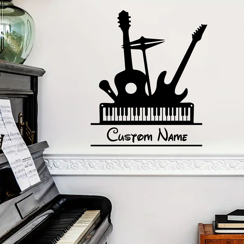 Musical Instrument With Names - 1 adhesivo de vinilo decorativo para