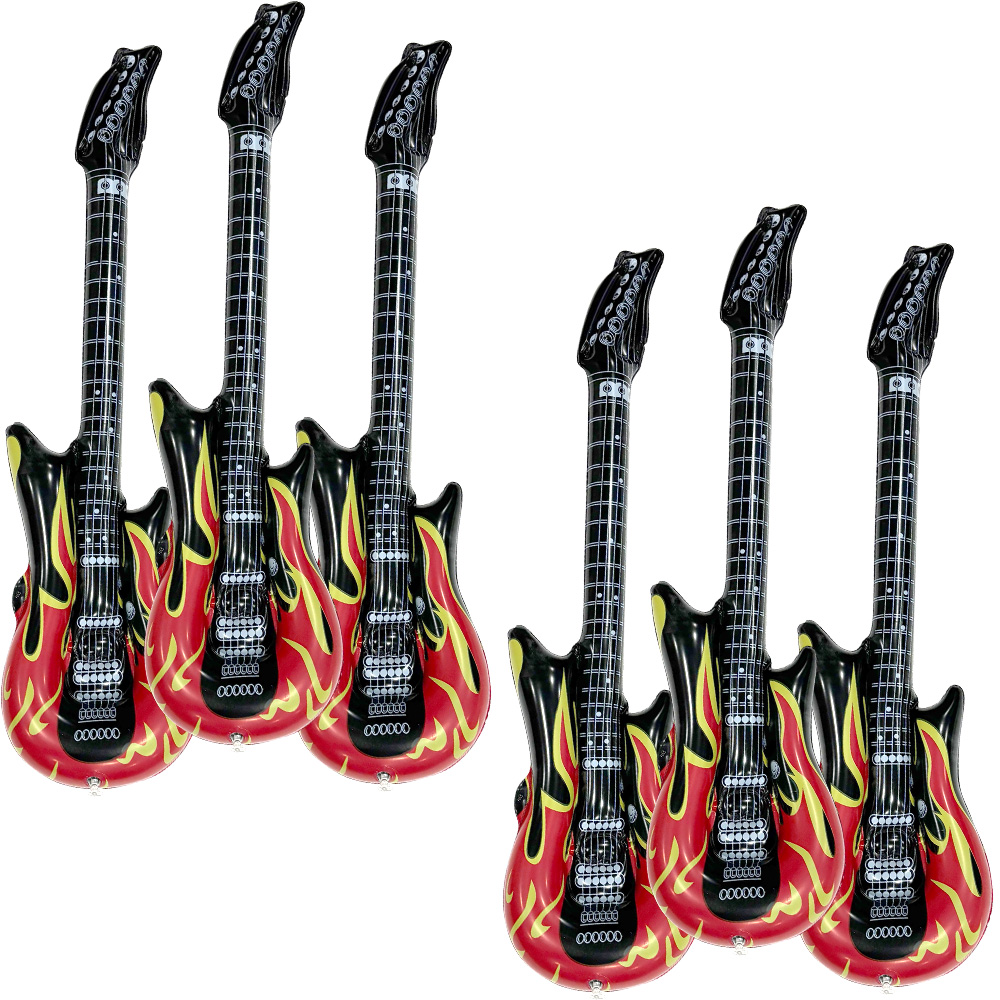Musical Instrument Games - Juego de 6 Guitarras Inflables con