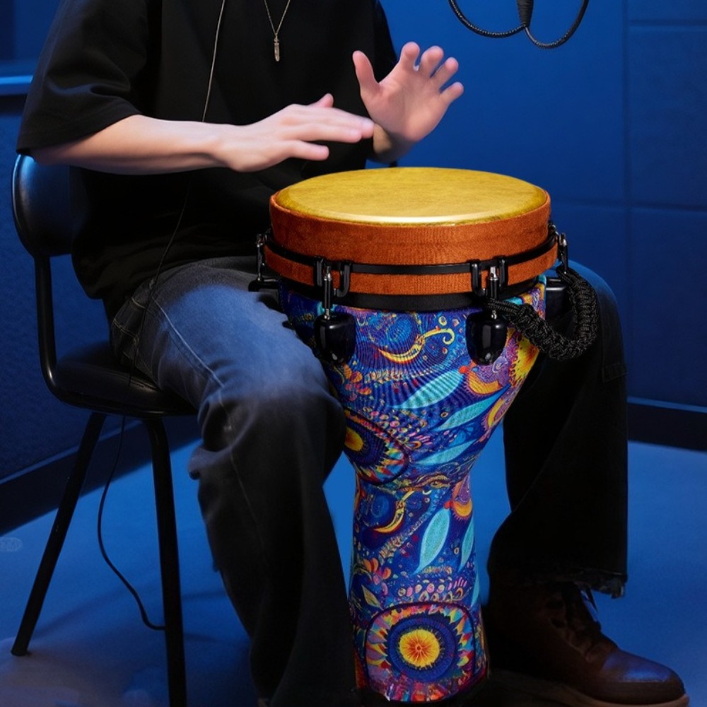 Musical Instrument Djembe - Tambor africano grande de 10 pulgadas,