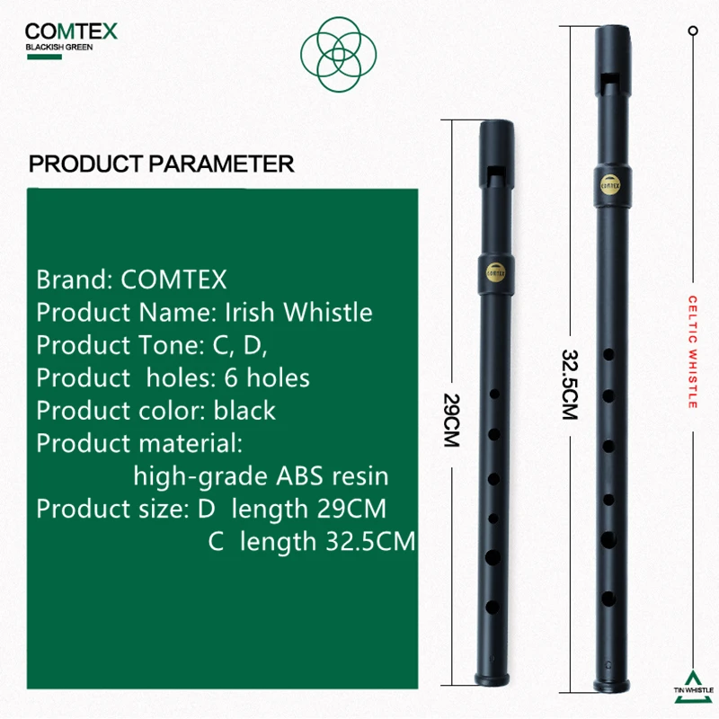 1 ud. Flauta de Estaño COMTEX  - Penny Whistle D reseña y precio