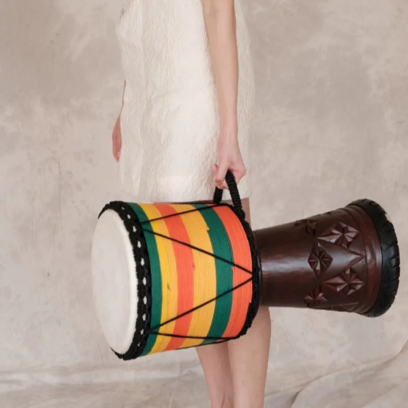 Tambor africano de caoba Djemb - Musical Instrument Djembe reseña y precio