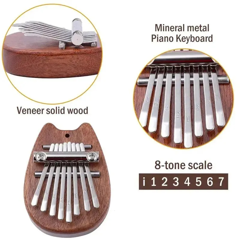 Mini Kalimba de madera de 8 te - Musical Instrument Marimba reseña y precio