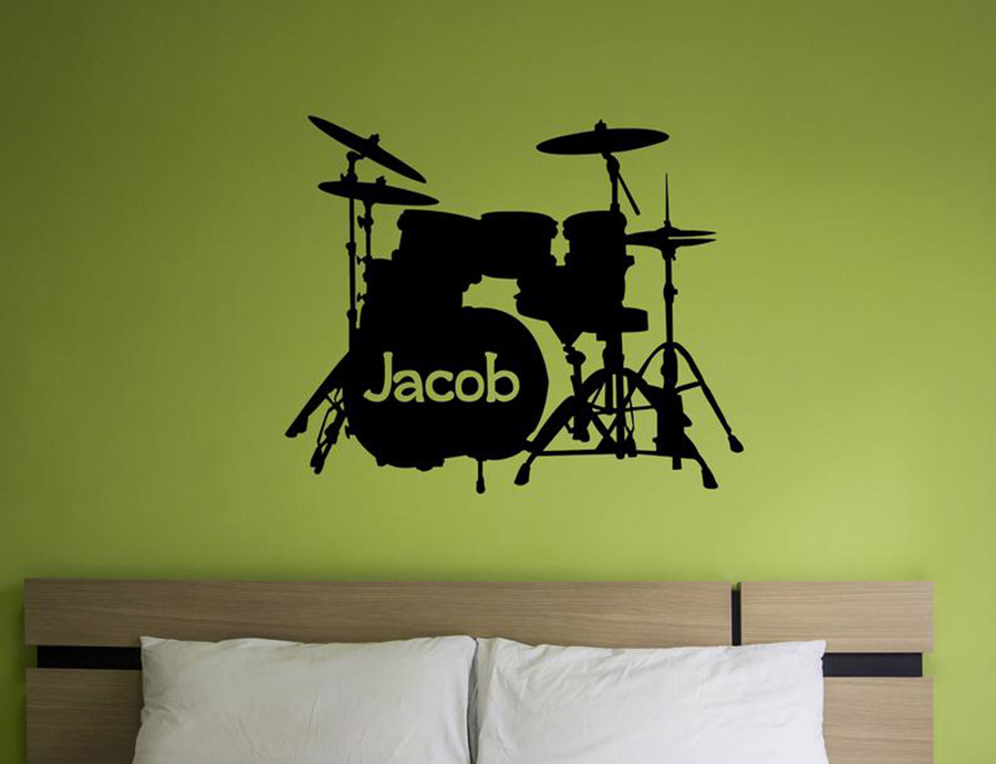 Calcomanía de pared con nombre - Musical Instrument With Names reseña y precio